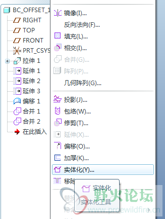 实体化面组