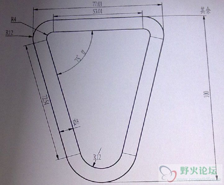 这是利用 扫描绘制出来的工程图，我想根据这张工程图绘制模型，但一直没有画出来，求帮忙