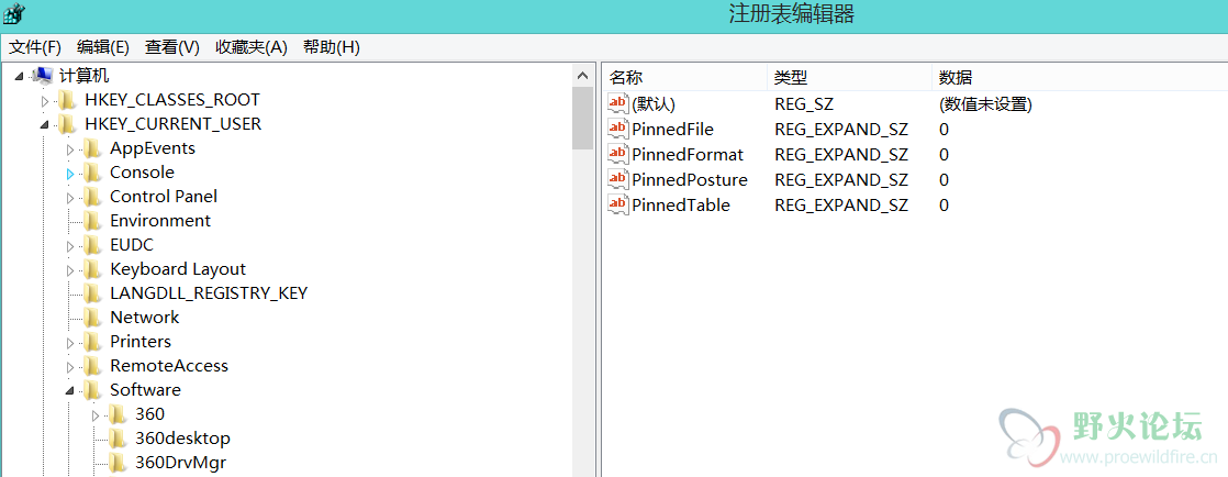 注册表software下parametric值.png