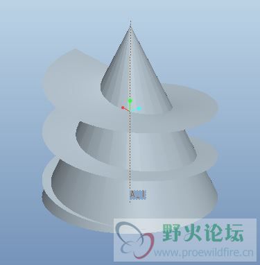 旋转锥形曲面，锥顶角为50°