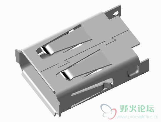 USB接口钣金件练习