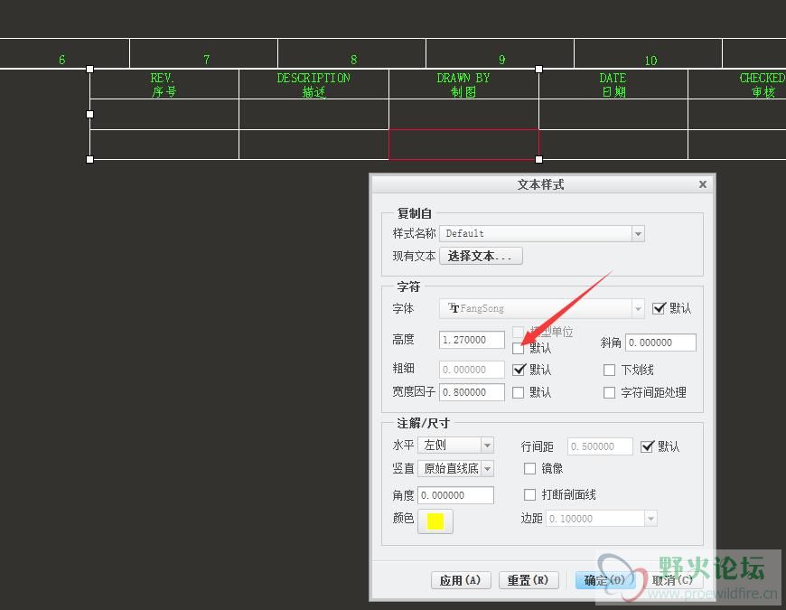 表