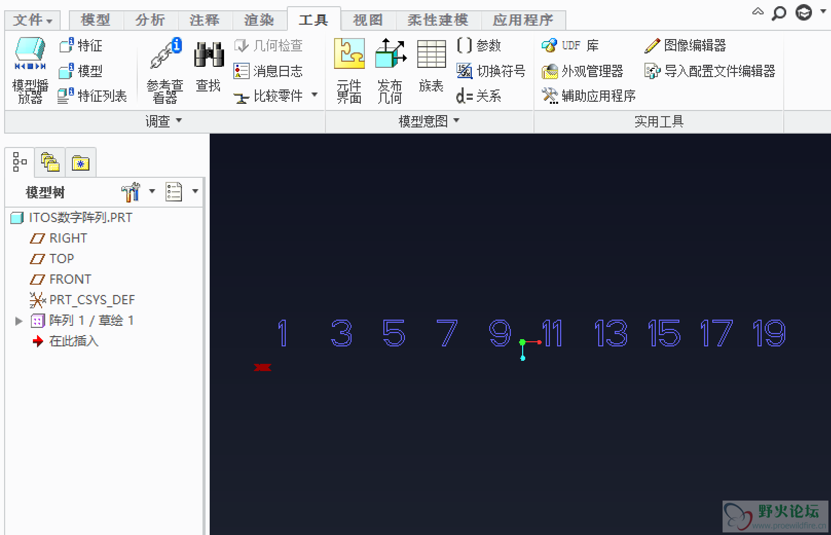 阵列结果如下：