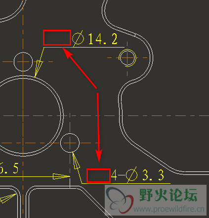 孔标注空格太长