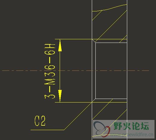 尺寸显示在中心线上