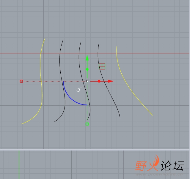 犀牛可以根据两条曲线建立多条均分曲线