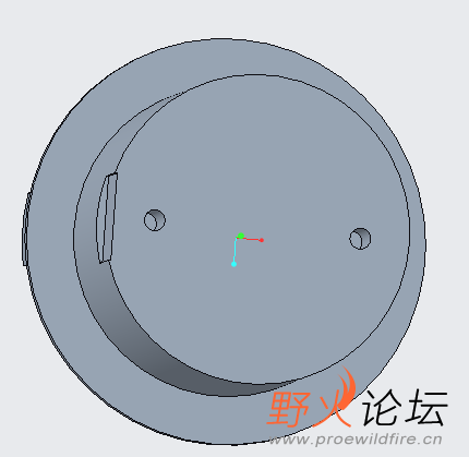 部件中带有2个圆孔