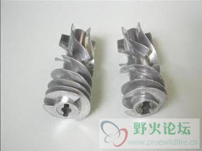 两片诱导轮和三片诱导轮的转子