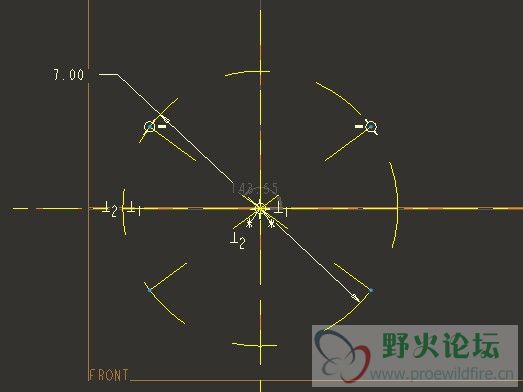 再分别构建两条长为7的直线