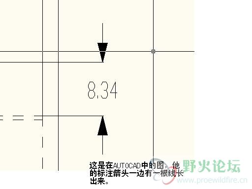 AUTOCAD的标注箭头一端有线.JPG