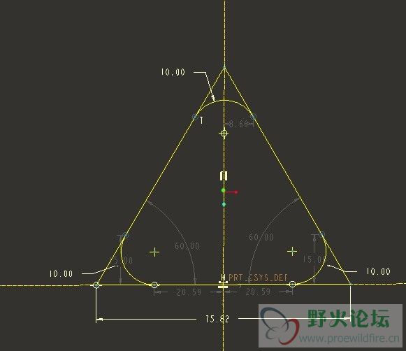 延伸边发现边的长度变成了75.82