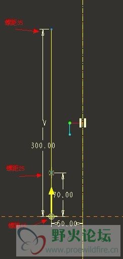 这是轨迹以及3个端点设定的螺距