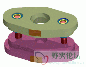 活动凸模式滚动导向_平放式中间导柱模架.gif